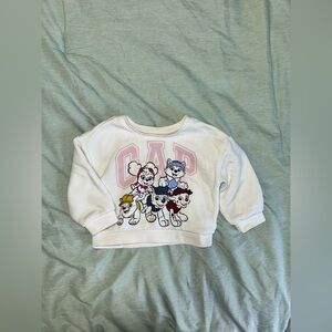 GAP White Sweatshirt with Paw Patrol Design